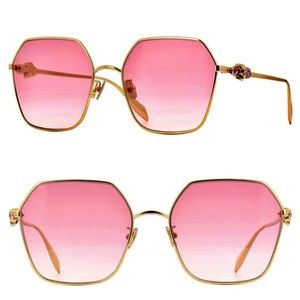 ALEXANDER MCQUEEN 61MM Crystal Square Sunglasses